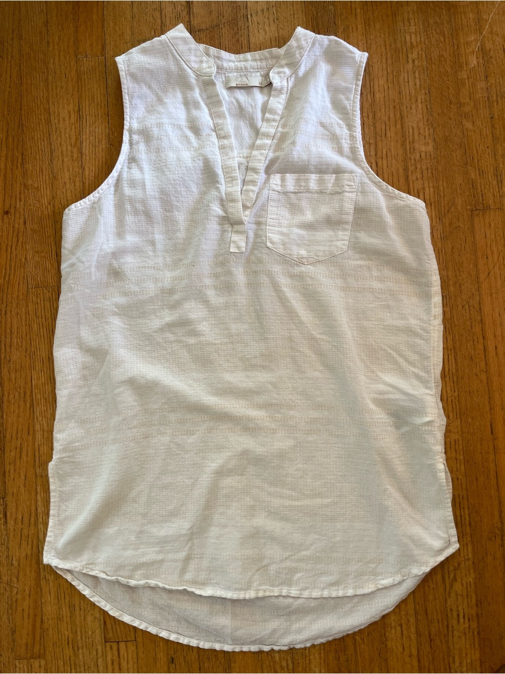 Prana Organic Cotton Tunic Tank Cream Natural Fiber Granola Girl M